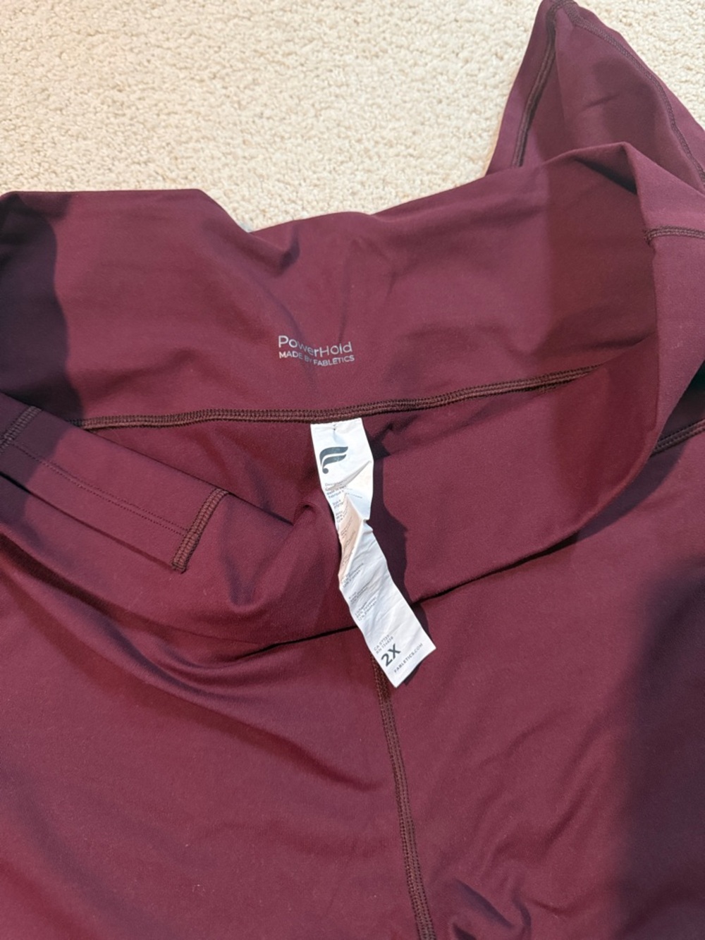 Fabletics Burgundy High-Waist Leggings
